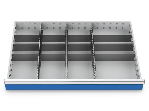 Produktbild Bedrunka+Hirth Metalleinteilung Set 15 teilig R 36-24 Blendenhöhe 75 mm BxTxH 900 x 600 x 75 mm