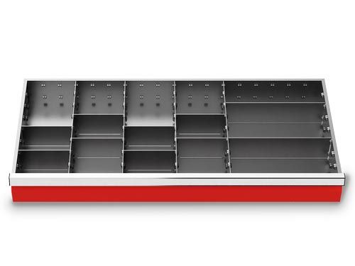 Produktbild Bedrunka+Hirth Metalleinteilung Set 14-teilig R 36-16 Blendenhöhe 100mm BxTxH 900 x 400 x 100mm