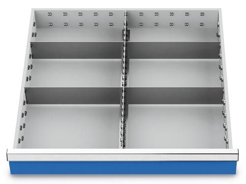 Produktbild Bedrunka+Hirth Metalleinteilung Set 5-teilig R 24-24 Blendenhöhen 100/125 mm 600 x 600 x 75 mm
