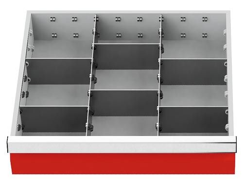 Produktbild Bedrunka+Hirth Metalleinteilung Set 8 teilig R 18-16 Blendenhöhen 200 / 250 / 300 mm