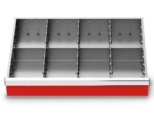 Produktbild Bedrunka+Hirth Metalleinteilung Set 7 teilig R 24-16 Blendenhöhe 75 mm BxTxH 600 x 400 x 75 mm