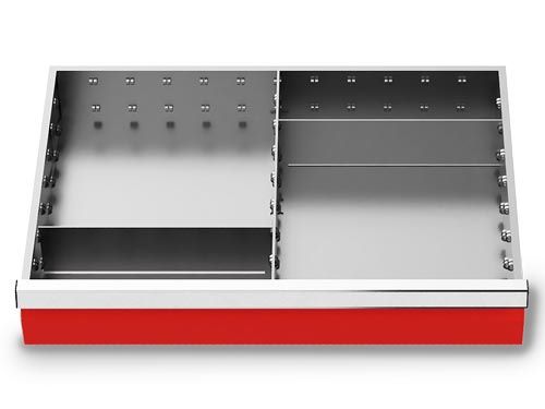 Produktbild Bedrunka+Hirth Metalleinteilung Set 3 teilig R 24-16 Blendenhöhe 75 mm BxTxH 600 x 400 x 75 mm