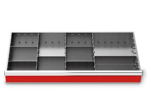 Produktbild Bedrunka+Hirth Metalleinteilung Set 9 teilig R 36-16 Blendenhöhe 150 mm BxTxH 900 x 400 x 150mm