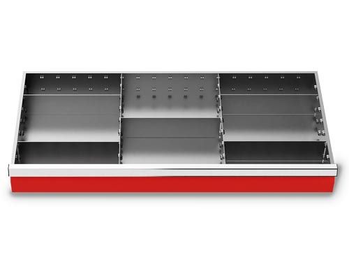 Produktbild Bedrunka+Hirth Metalleinteilung Set 7-teilig R 36-16 Blendenhöhe 100 mm BxTxH 900 x 400 x 100mm