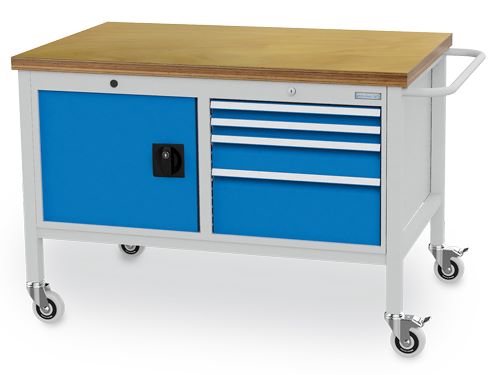 Produktbild Bedrunka+Hirth Mobile Werkbank R 18-24 mit 4 Schubladen 1200 x 750 x 859 mm
