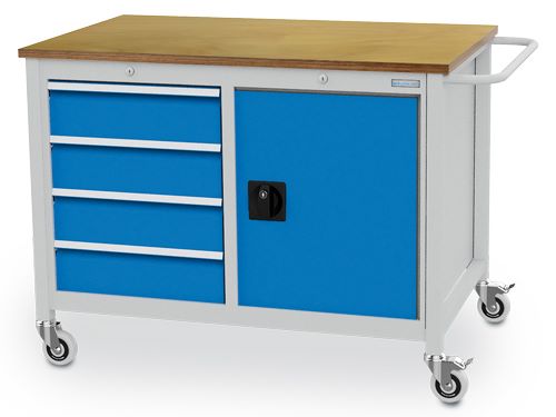 Produktbild Bedrunka+Hirth Mobile Werkbank R 18-24 mit Tür und Schubladen 1250 x 750 x 935 mm