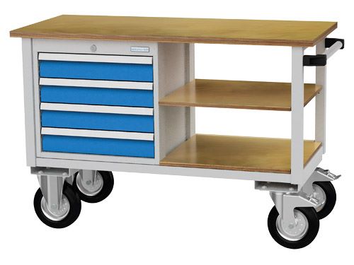 Produktbild Bedrunka+Hirth Mobile Werkbank R 18-24 mit 4 Schubladen 4 Maße 1200 x 540 x 820 mm