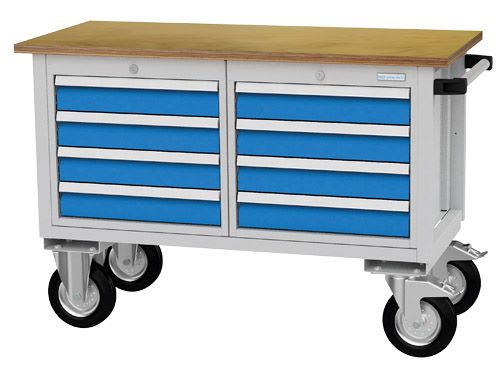 Produktbild Bedrunka+Hirth Mobile Werkbank Raster 18-24 mit 8 Schubladen 1200 x 540 x 820 mm