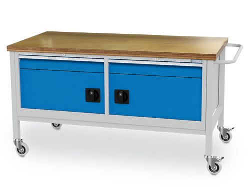 Produktbild Bedrunka+Hirth Mobile Werkbank R 24-24 mit den Maßen 1500 x 750 x 860 mm Stahlblech