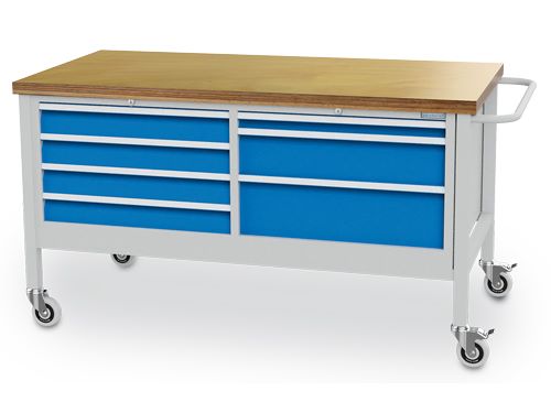 Produktbild Bedrunka+Hirth Mobile Werkbank R 24-24 7 Schubladen und Zylinderschloss H 860 mm