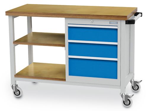 Produktbild Bedrunka+Hirth Mobile Werkbank R 18-16 3 Schubladen 4 Rollen H 880 mm