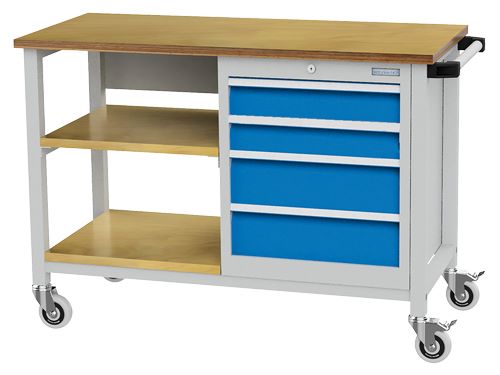 Produktbild Bedrunka+Hirth Mobile Werkbank R 18-16 4 Schubladen mit Vollauszug 1200 x 540 x 880 mm
