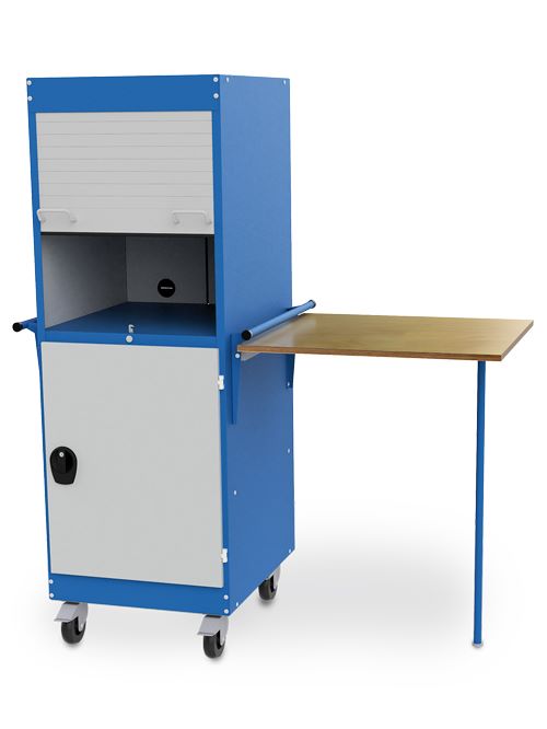 Produktbild Bedrunka+Hirth Mobiler Kaffestand mit seitlichem Klapptisch 600 x 700 x 1757 mm