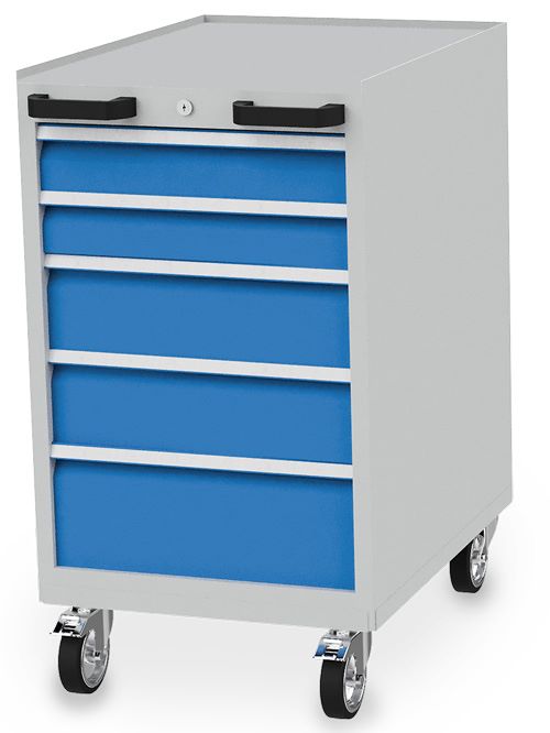 Produktbild Bedrunka+Hirth Mobiler Schubladenschrank Raster 18-24 Maße 555 x 736 x 990 mm