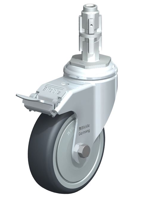 Produktbild Mobilzusatz workergo 4-Fuß, Expanderrollen, 2x Lenkrolle ohne Feststeller, 2x Le bild 2