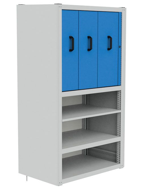 Produktbild Bedrunka+Hirth Schubladenschrank Modul 8 mit Verdikalauszug und Fachböden 1049 x 733 x 2030 mm