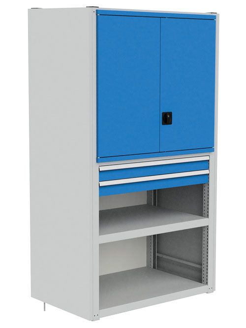 Produktbild Bedrunka+Hirth Flügeltürenschrank Modul 7 mit 4 Uni Fachböden 1049 x 733 x 2030 mm