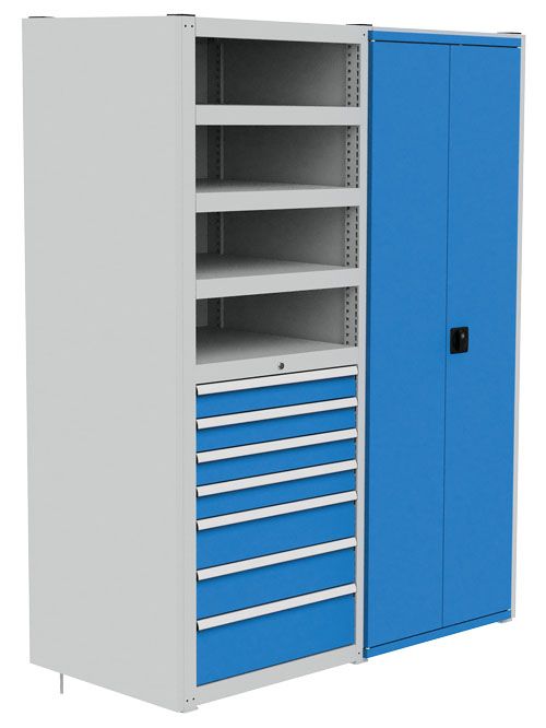 Produktbild Bedrunka+Hirth Fächerschrank Modul 5 Tragrahmen und Zwischenwand H 2030 mm