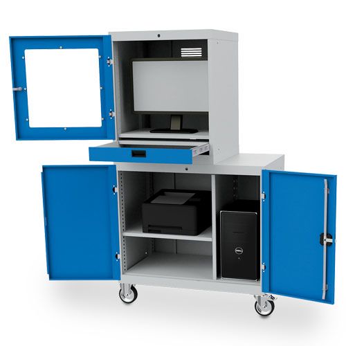 Produktbild Bedrunka+Hirth Monitoraufsatzgehäuse mit Tastaturschublade 680 x 600 x 819 mm