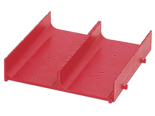 Produktbild Bedrunka+Hirth Muldenplatte 2 Mulden je 70 mm BxTxH 150 x 150 x 30 mm Rot