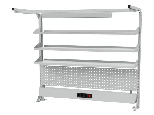 Produktbild Bedrunka+Hirth Multiwand Aufbau 1 Energiekanal sowie 3 Fachböden 1500 x 1250 mm
