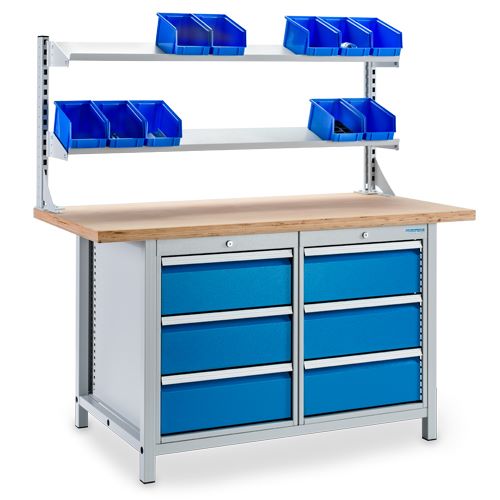 Produktbild Bedrunka+Hirth Multiwand Aufbau 2 Fachböden und 2 Tragsäulen Maße 1500 x 650 mm