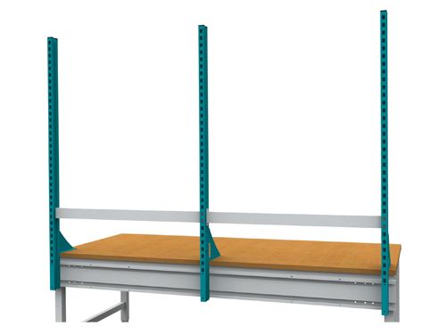 Produktbild Bedrunka+Hirth Multiwand Aufbau workergo mit 3 Tragsäulen und 2 Traversen 2000 x 1491 mm