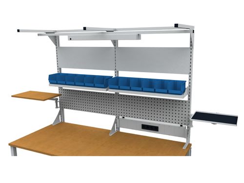 Produktbild Bedrunka+Hirth Multiwand Aufbau workergo mit Obergestell 2000 x 1491 mm