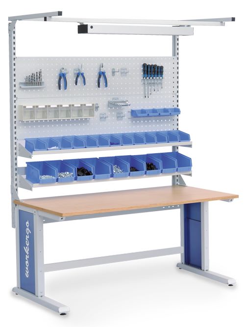 Produktbild Bedrunka+Hirth Multiwand Aufbau workergo Obergestell und 2 Fachböden 1500 x 750 x 1250 mm bild 1