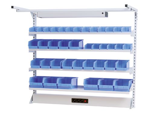 Produktbild Bedrunka+Hirth Multiwand Aufbau workline Stahlblech mit Obergestell 1500 x 750 x 1250 mm