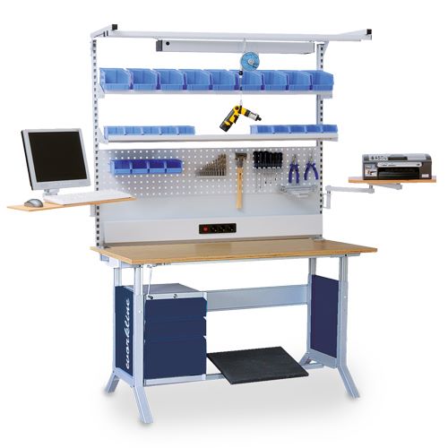 Produktbild Bedrunka+Hirth Multiwand Aufbau workline mit Monitorhalterung H 1250 mm bild 1