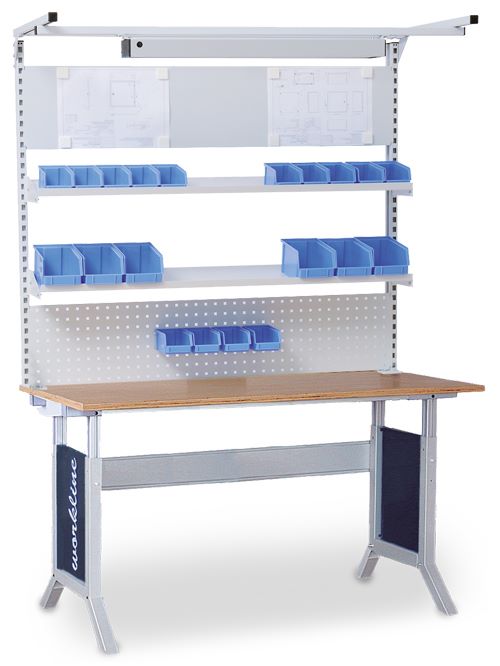 Produktbild Bedrunka+Hirth Multiwand Aufbau workline Obergestell mit Lochwand 1500 x 1250 mm