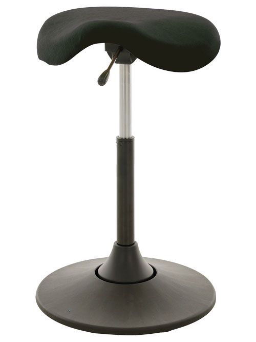 Produktbild Bedrunka+Hirth Multibewegliche Stehhilfe / Drehhocker Höhe 510-700 mm Sattelsitz in Schwarz