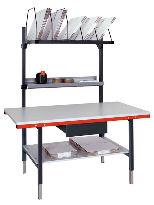 Produktbild Bedrunka+Hirth Pack und Arbeitstischkombination mit Höhenverstellung 1600 x 800 mm