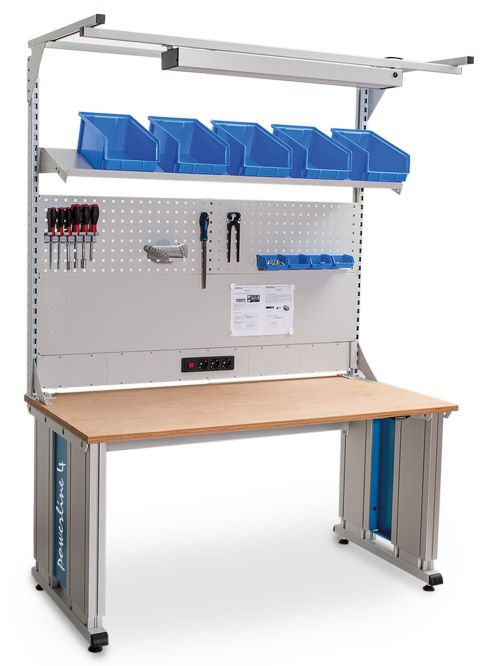 Produktbild Bedrunka+Hirth Powerline 4 Grundgestellkombination mit Steckdosen 1500 x 750 mm