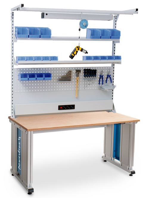 Produktbild Bedrunka+Hirth Powerline 4 Arbeitsplatzsystem mit Energieleiste 1500 x 750 mm