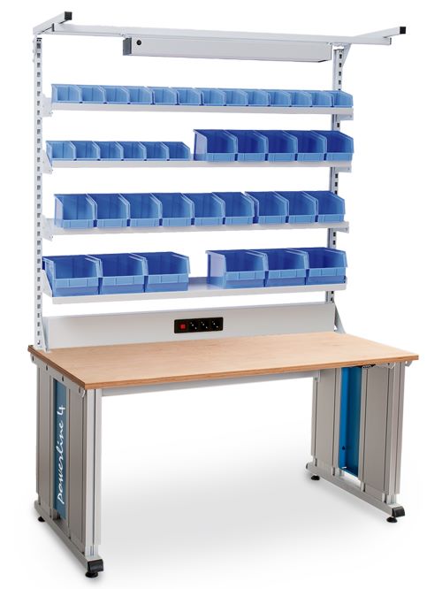 Produktbild Bedrunka+Hirth Powerline 4 Arbeitsplatzsystem mit Schuko Steckdose 2000 mm