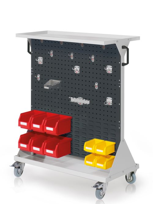 Produktbild Bedrunka+Hirth Rollwagen mit Kästen Größe 3 Maße 1000 x 500 x 1230 mm