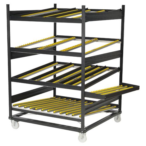 Produktbild Bedrunka+Hirth Regaltransportwagen Bock und Lenkrollen 1375 x 1280 x 200 mm