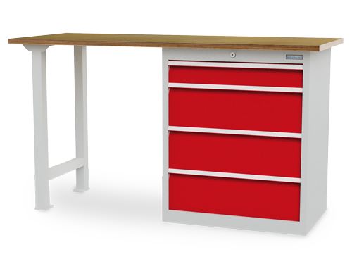 Produktbild Bedrunka+Hirth Reihenwerkbank mit Arbeitsplatte und Schubladenblock 1500 x 600 x 844 mm