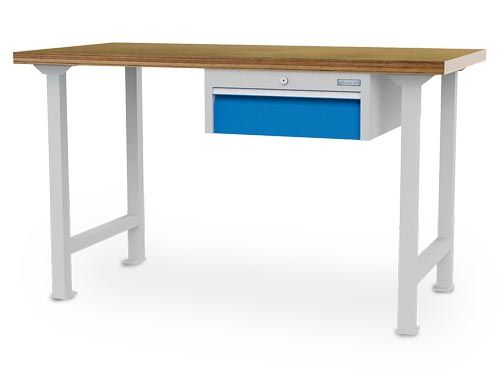 Produktbild Bedrunka+Hirth Reihenwerkbank 1 Schublade mit Griffleiste 1500 x 750 mm