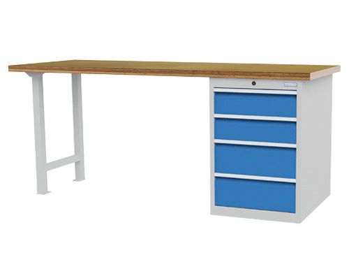 Produktbild Bedrunka+Hirth Reihenwerkbank 4 Schubladen mit Multiplexplatte 2000 x 750 x 859 mm