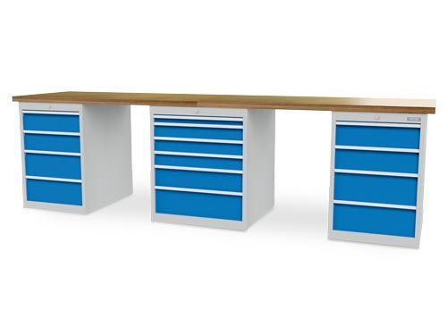 Produktbild Bedrunka+Hirth Reihenwerkbank mit Arbeitsplatte R 18-24 und R 24-24 3000 x 750 x 859 mm