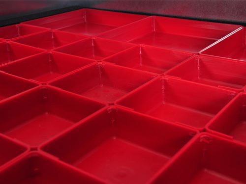 Produktbild Bedrunka+Hirth Schubladeneinteilung R 24-24 mit Kleinteilekästen Front 50 mm für TSM-Schrank