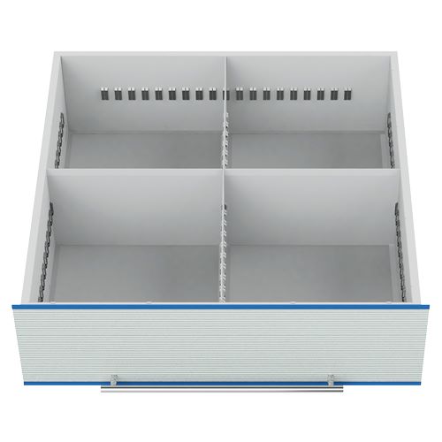Produktbild Bedrunka+Hirth Schubladeneinteilung R 24-24 mit Metalleinteilung Front 200 mm für TSM-Schrank