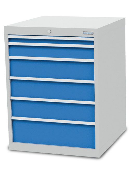 Produktbild Bedrunka+Hirth Schubladenschrank 6 fach Vollauszug und Griffleisten 705 x 736 x 919 mm