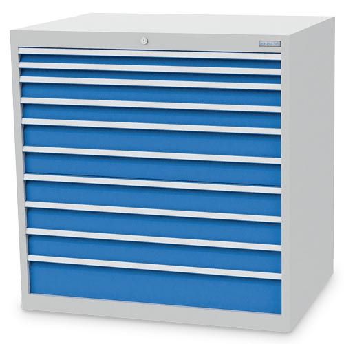Produktbild Bedrunka+Hirth Schubladenschrank aus Stahlblech 10 Schubladen 1005 x 736 x 1019 mm