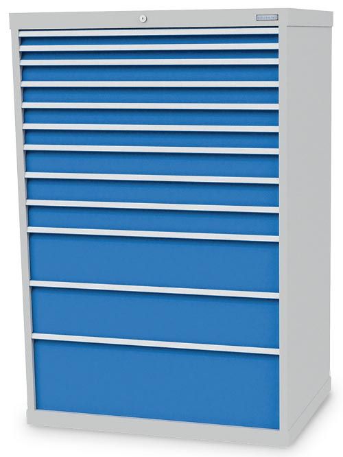 Produktbild Bedrunka+Hirth Schubladenschrank 12 fach Stahlblech 1005 x 736 x 1519 mm
