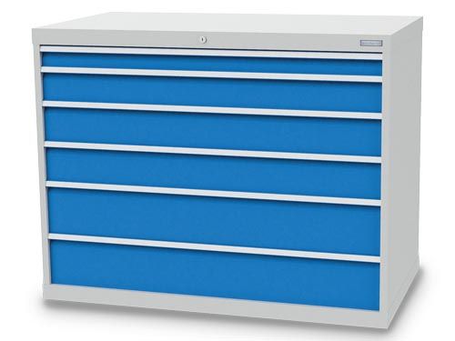 Produktbild Bedrunka+Hirth Schubladenschrank 6 fach aus Stahlblech 1305 x 736 x 1019 mm