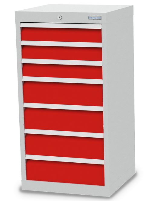 Produktbild Bedrunka+Hirth Sehr schmaler Schubladenschrank mit 7 Schubladen 530 x 500 x 1019 mm bild 1